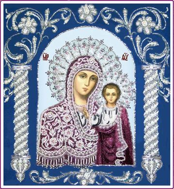 Набор для вышивки бисером Богородица Казанская в рамке